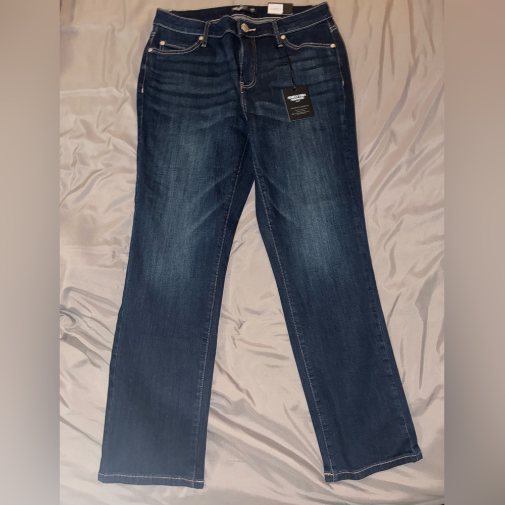 Simply Vera Straight Leg Mid Rise Jeans Size 10 Color Last Eclipse - New